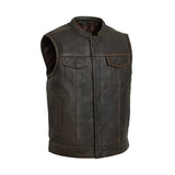 Sharp Shooter Men's Motorcycle Leather Vest - First Manufacturing Company - Flyclothing LLC