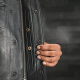 Sharp Shooter Men's Motorcycle Leather Vest - First Manufacturing Company - Flyclothing LLC