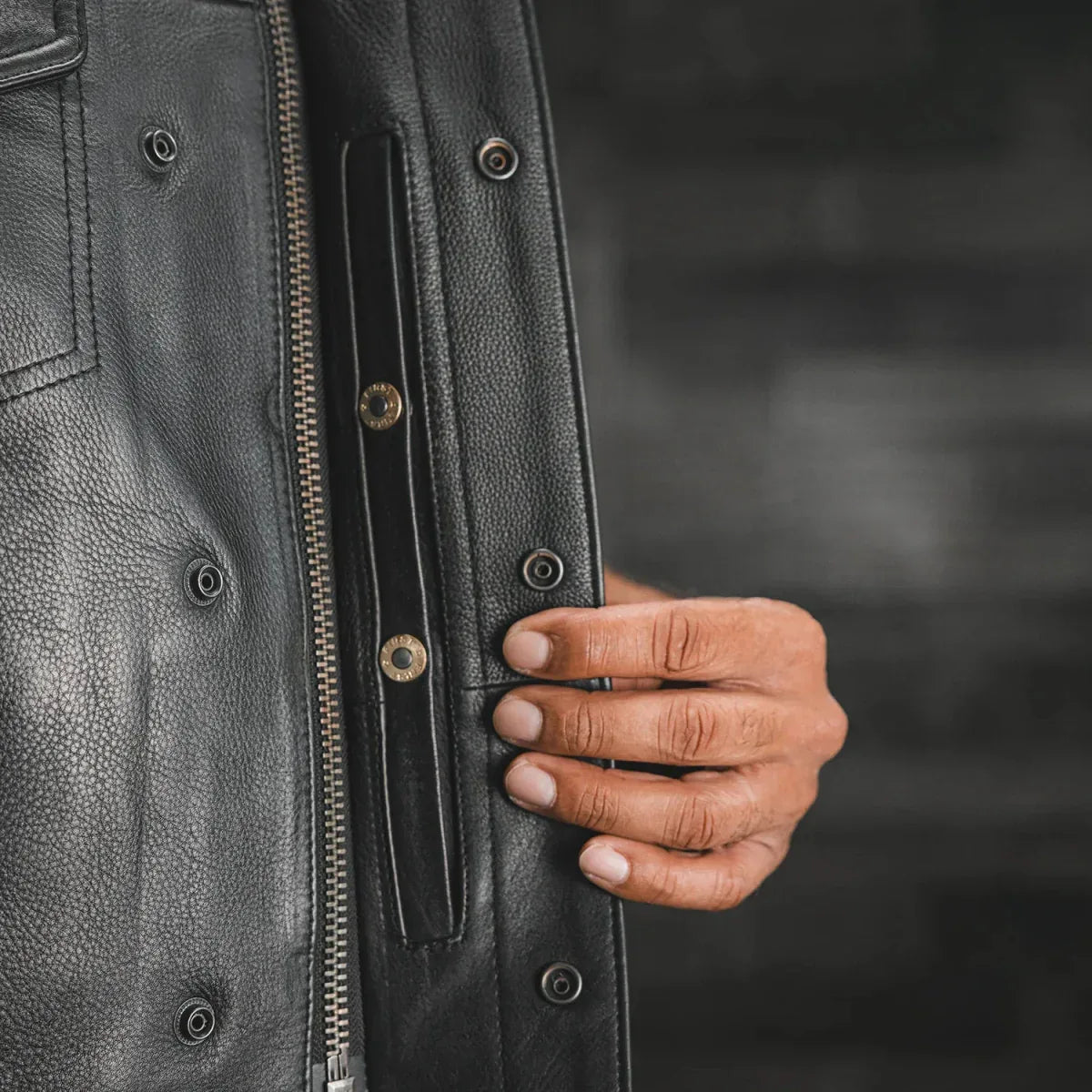 Sharp Shooter Men's Motorcycle Leather Vest - First Manufacturing Company - Flyclothing LLC