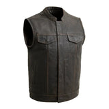 Sharp Shooter Men's Motorcycle Leather Vest - First Manufacturing Company - Flyclothing LLC