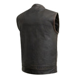 Sharp Shooter Men's Motorcycle Leather Vest - First Manufacturing Company - Flyclothing LLC