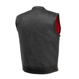 Sharp Shooter Perforated Men's Motorcycle Leather Vest - First Manufacturing Company - Flyclothing LLC