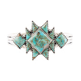 Sharp Blue Turquoise and Sterling Silver Cuff Bracelet - Barse Jewelry