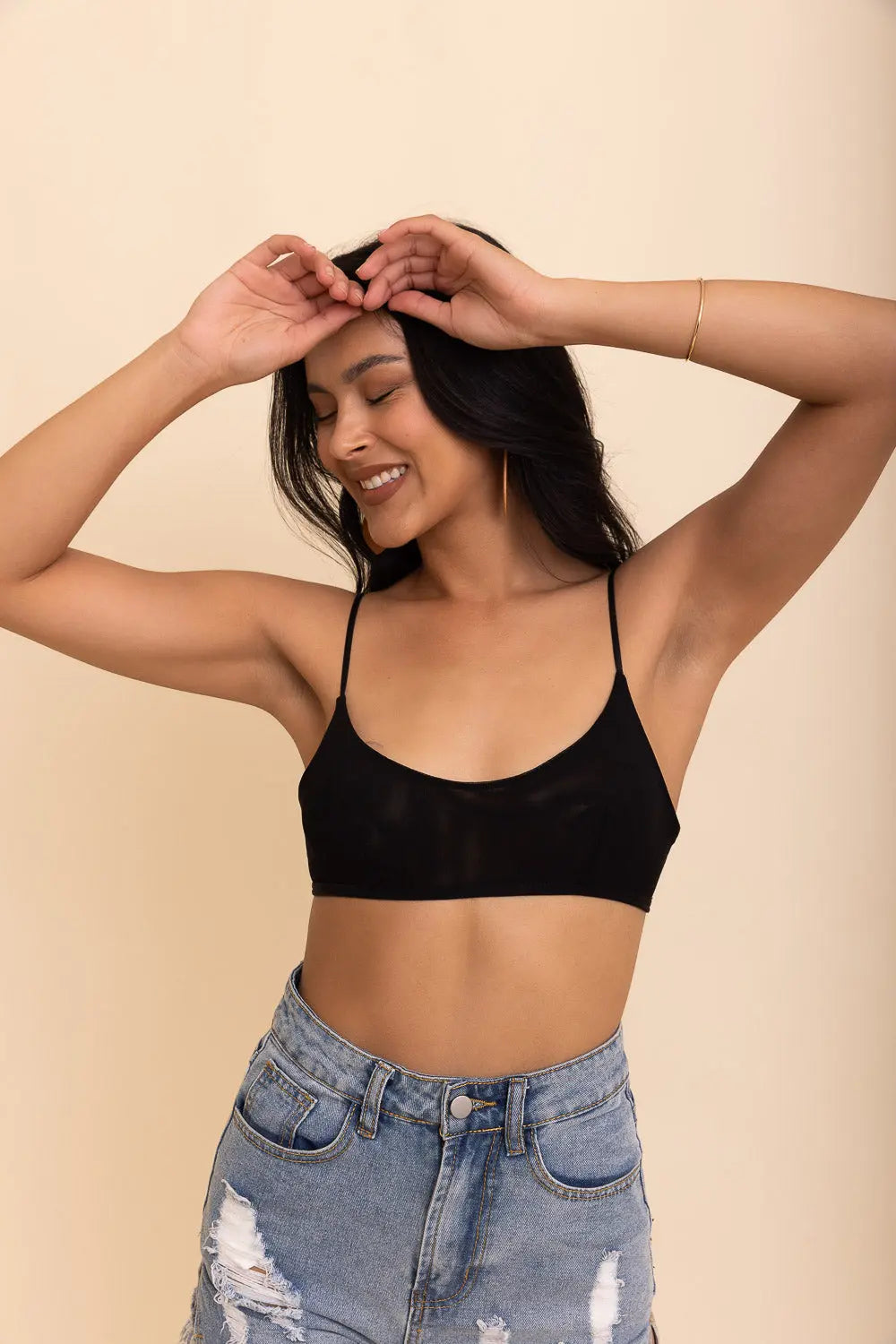 Sheer Mesh Basic Bralette - Boho Clothing and Accessories - Flyclothing LLC