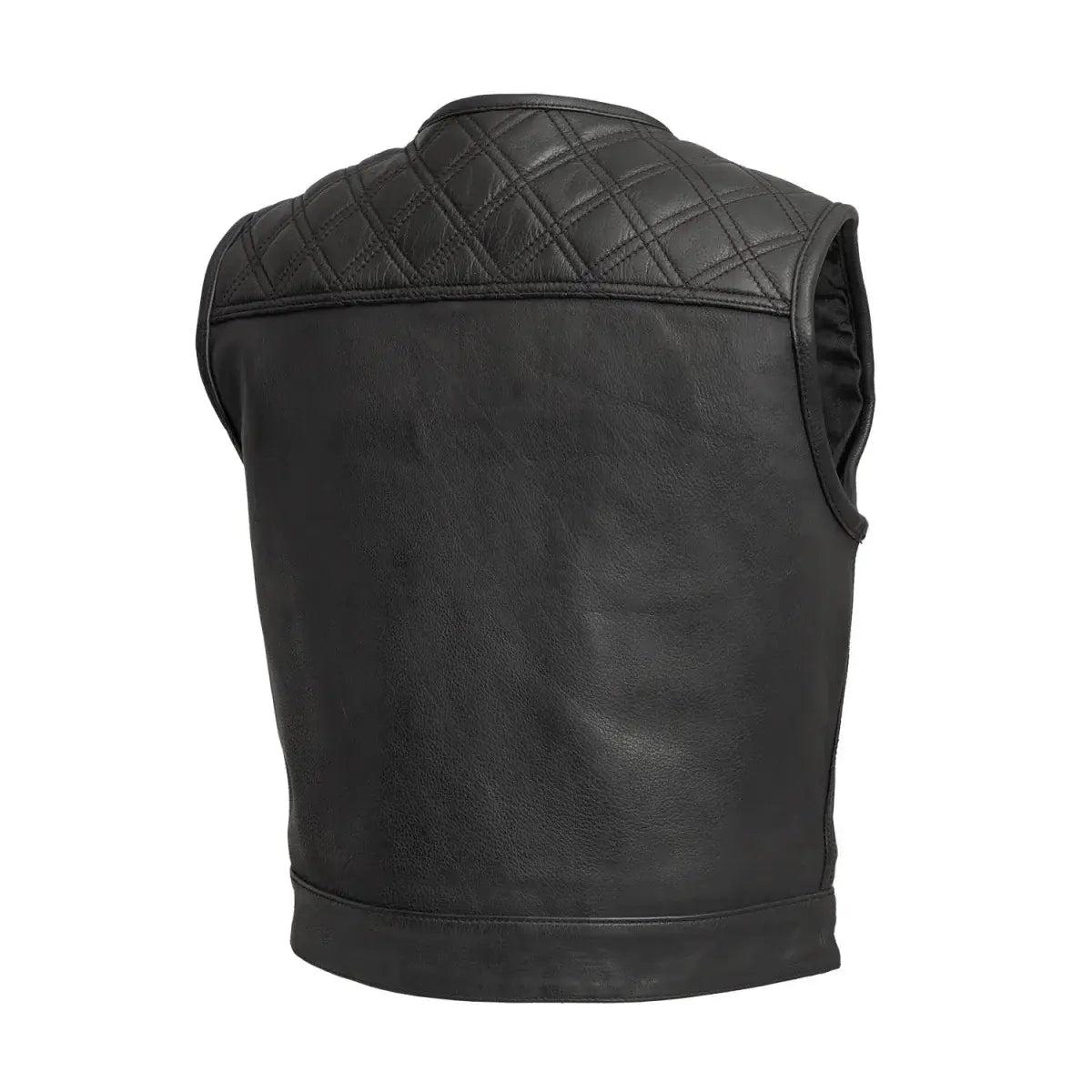 Shell Shock Men's Motorcycle Leather Vest (limited edition) - First Manufacturing Company - Flyclothing LLC
