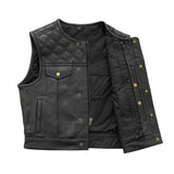 Shell Shock Men's Motorcycle Leather Vest (limited edition) - First Manufacturing Company - Flyclothing LLC