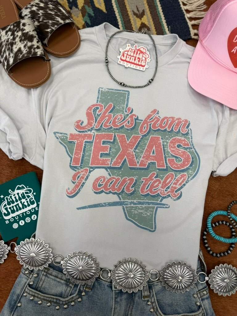 She's From Texas I Can Tell Graphic Tee - Wild Junkie - Flyclothing LLC