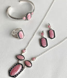 Shielded Pink Rhodonite and Sterling Silver Necklace - Barse Jewelry