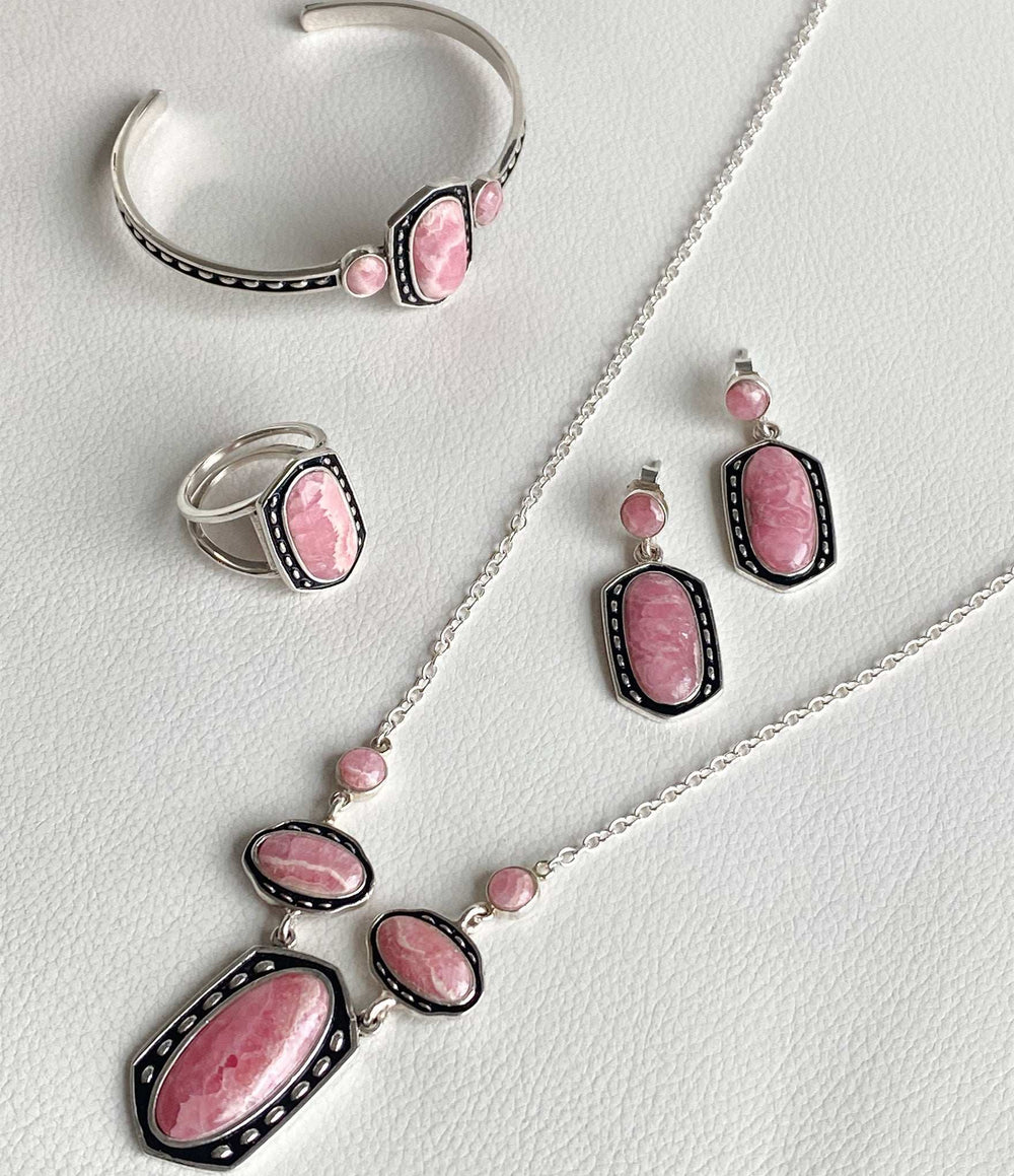 Shielded Pink Rhodonite and Sterling Silver Ring - Barse Jewelry - Flyclothing LLC