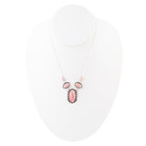 Shielded Pink Rhodonite and Sterling Silver Necklace - Barse Jewelry