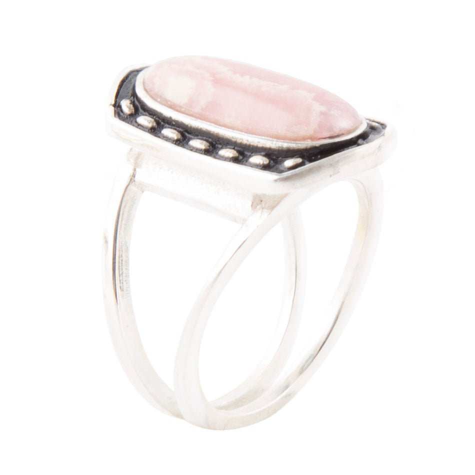 Shielded Pink Rhodonite and Sterling Silver Ring - Barse Jewelry - Flyclothing LLC