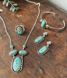 Shielded Blue Turquoise and Sterling Silver Earrings - Barse Jewelry