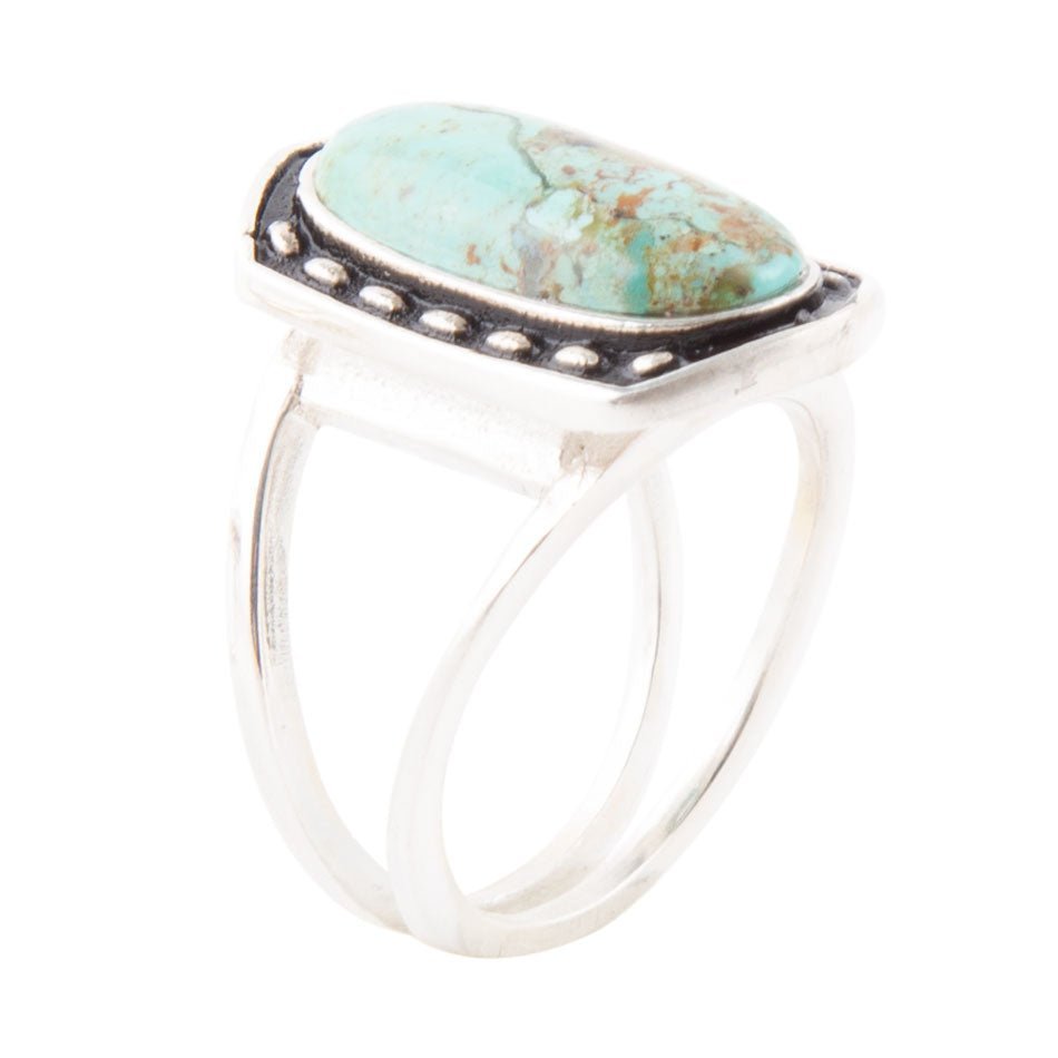 Shielded Blue Turquoise and Sterling Silver Ring - Barse Jewelry