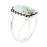 Shielded Blue Turquoise and Sterling Silver Ring - Barse Jewelry