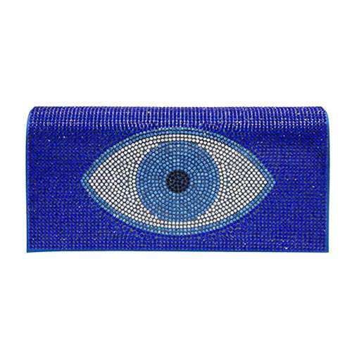 Shimmery Evil Eye Evening Clutch Crossbody Bag - Madeline Love - Flyclothing LLC