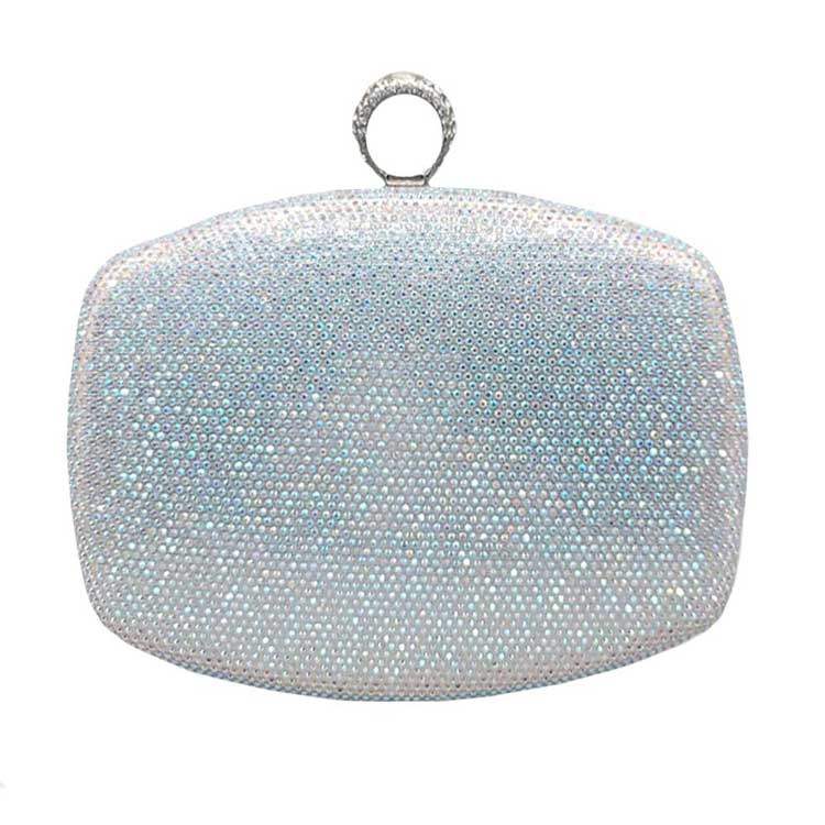Shimmery Evening Clutch Bag Clasp Closure - Madeline Love - Flyclothing LLC