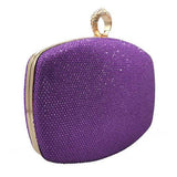 Shimmery Evening Clutch Bag Clasp Closure - Madeline Love - Flyclothing LLC