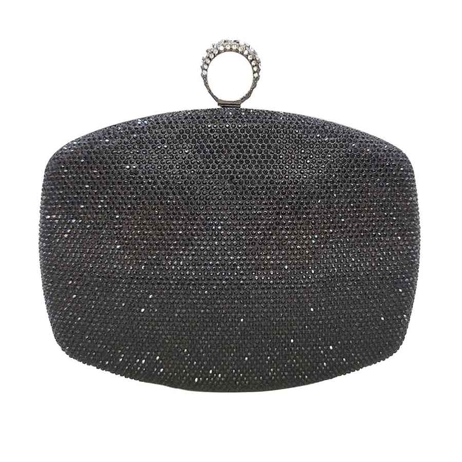 Shimmery Evening Clutch Bag Clasp Closure - Madeline Love - Flyclothing LLC