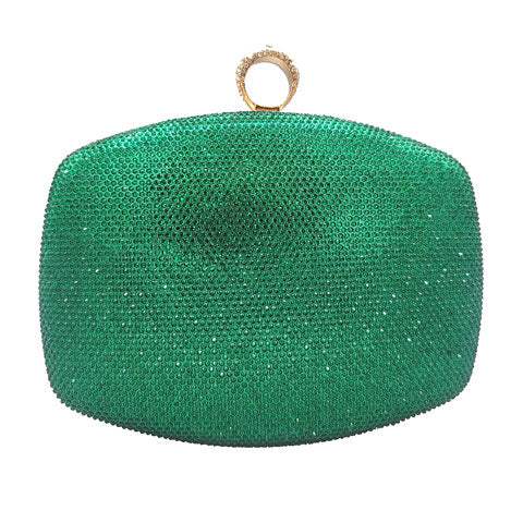 Shimmery Evening Clutch Bag Clasp Closure - Madeline Love - Flyclothing LLC