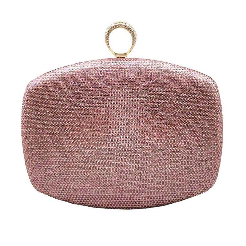 Shimmery Evening Clutch Bag Clasp Closure - Madeline Love - Flyclothing LLC