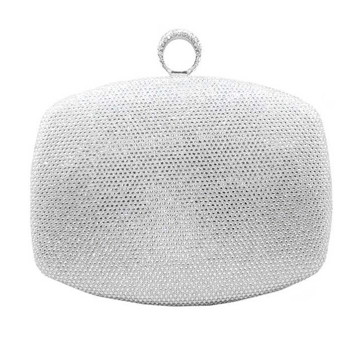 Shimmery Evening Clutch Bag Clasp Closure - Madeline Love - Flyclothing LLC