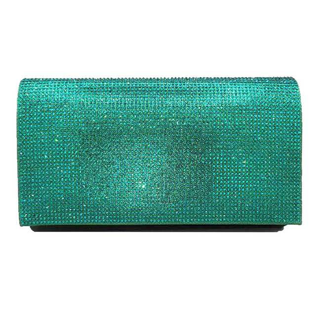 Shimmery Evening Clutch Bag One Inside Slip Pocket - Madeline Love - Flyclothing LLC