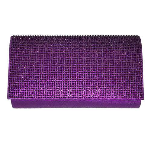 Shimmery Evening Clutch Bag One Inside Slip Pocket - Madeline Love - Flyclothing LLC