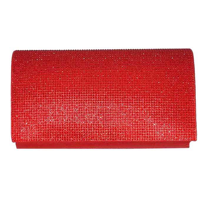 Shimmery Evening Clutch Bag One Inside Slip Pocket - Madeline Love - Flyclothing LLC