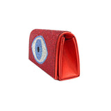 Shimmery Evil Eye Evening Clutch Crossbody Bag - Madeline Love - Flyclothing LLC