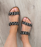 Shine Bright Sandals in Black - Naughty Monkey