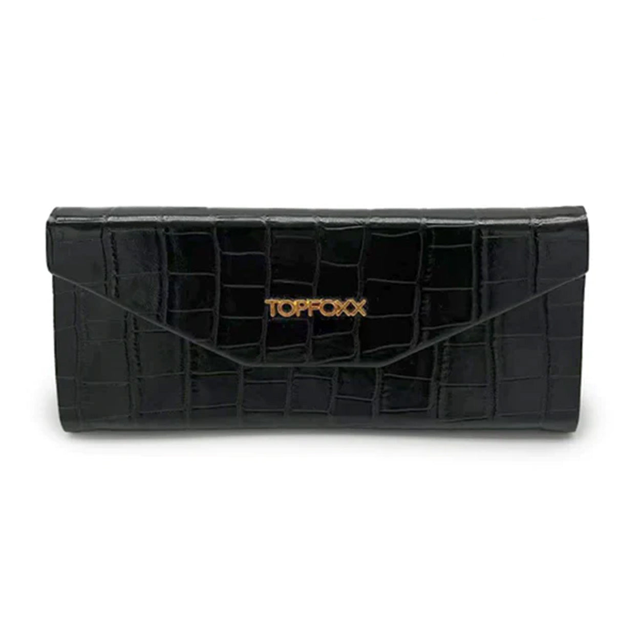 Black Faux Croco Hard Case - TopFoxx - Flyclothing LLC