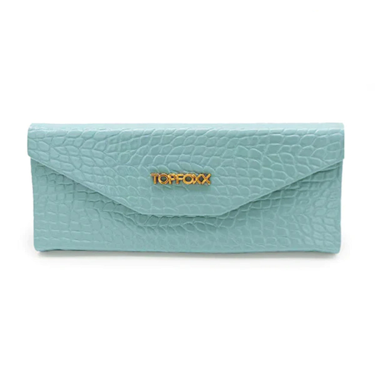 Turquoise Faux Croco Hard Case - TopFoxx - Flyclothing LLC