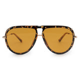 Ivy Luxe - Yellow Tangle-Free Round Aviator Sunglasses - TopFoxx - Flyclothing LLC