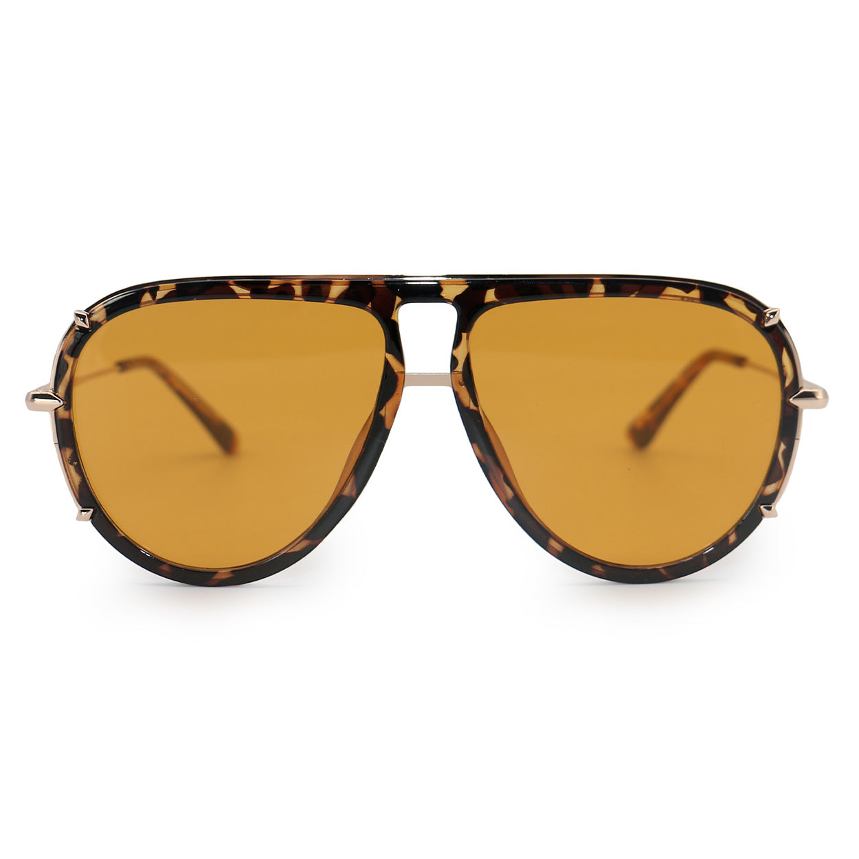Ivy Luxe - Yellow Tangle-Free Round Aviator Sunglasses - TopFoxx - Flyclothing LLC