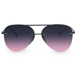 Smaller Megan 2 Faded Purple Pink - Tangle Free Aviator Sunglasses - TopFoxx - Flyclothing LLC