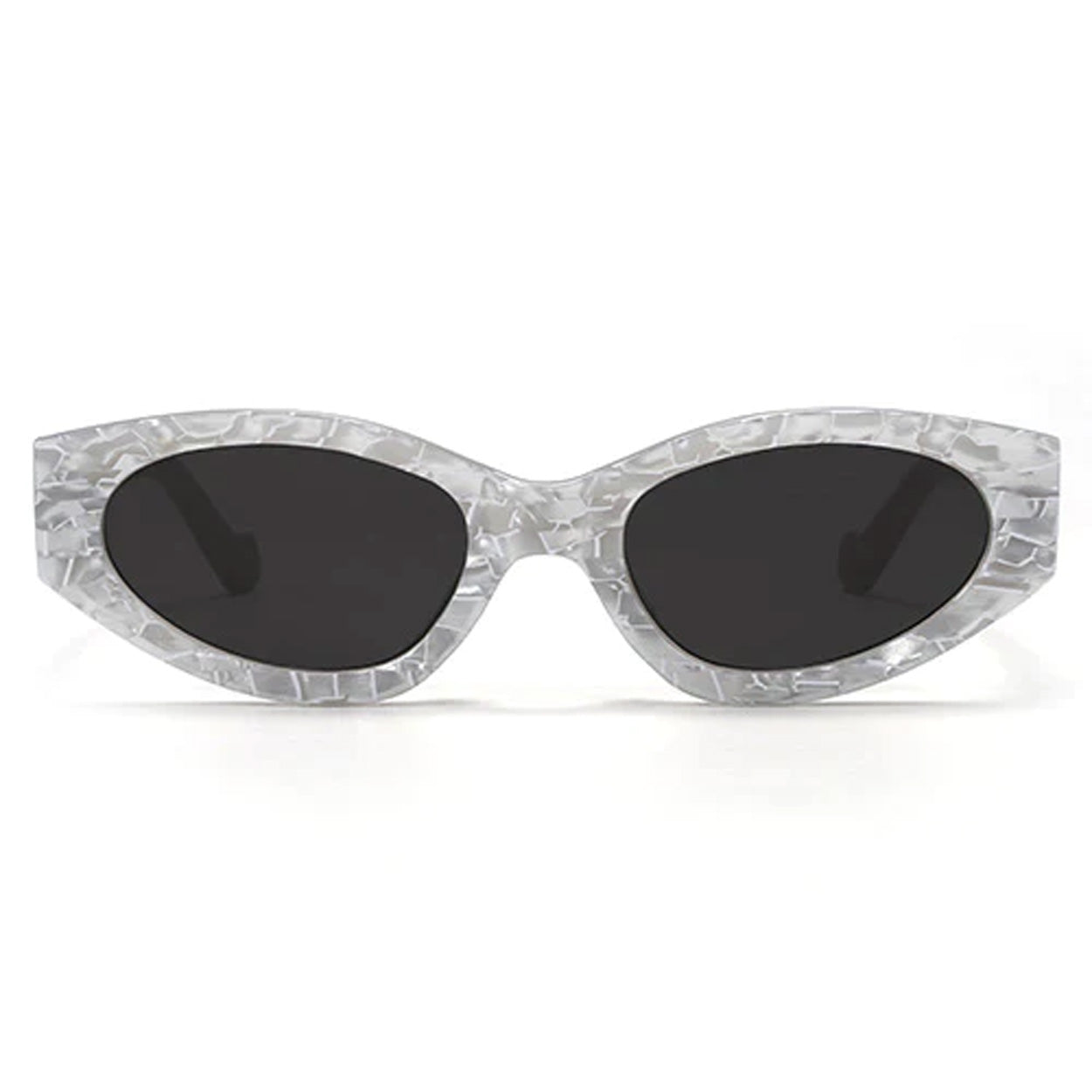 Kat x Money Moves - Silver Cateye Sunglasses - TopFoxx - Flyclothing LLC