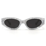 Kat x Money Moves - Silver Cateye Sunglasses - TopFoxx - Flyclothing LLC