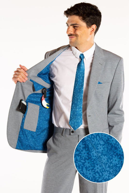 The Shoreline | Blue Floral Ultimate Suit - Shinesty