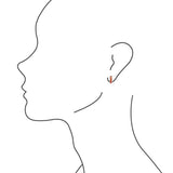 Short Linear Orange Sponge Coral and Sterling Earrings - Barse Jewelry - Flyclothing LLC