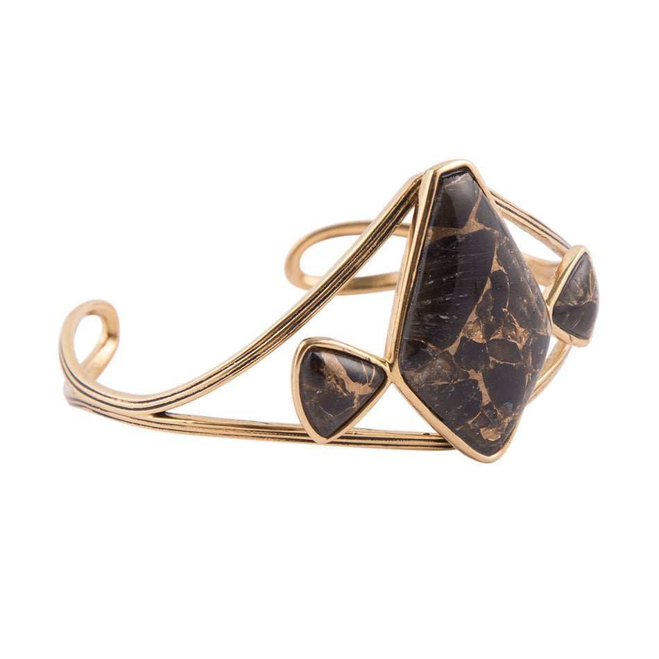 Shungite and Bronze Cuff - Barse Jewelry - Flyclothing LLC