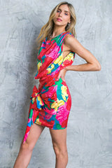 BLOOM SEASON WOVEN MINI DRESS - Flying Tomato - Flyclothing LLC