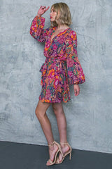 PICKING DAISIES PLUM WOVEN MINI DRESS - Flying Tomato - Flyclothing LLC