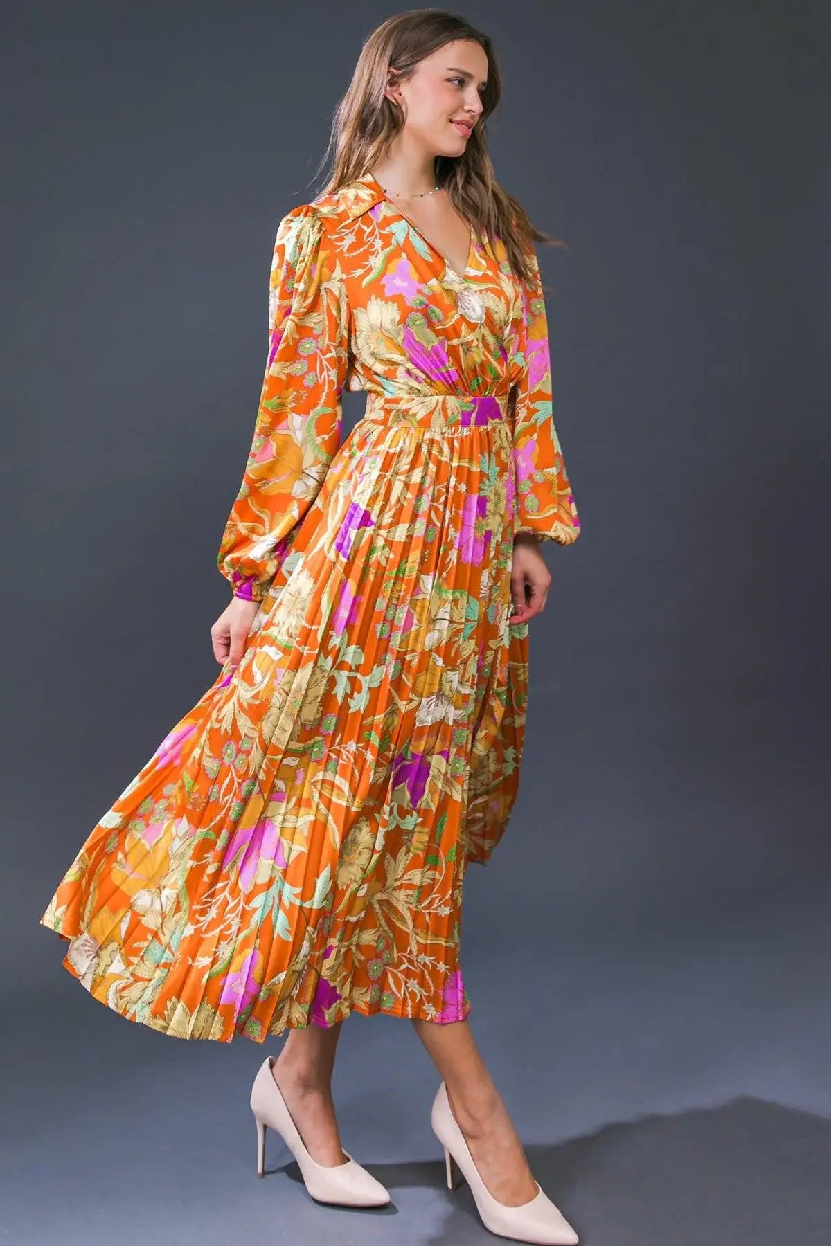 KEEP GETTING BETTER WOVEN MIDI DRESS - Flying Tomato - Flyclothing LLC