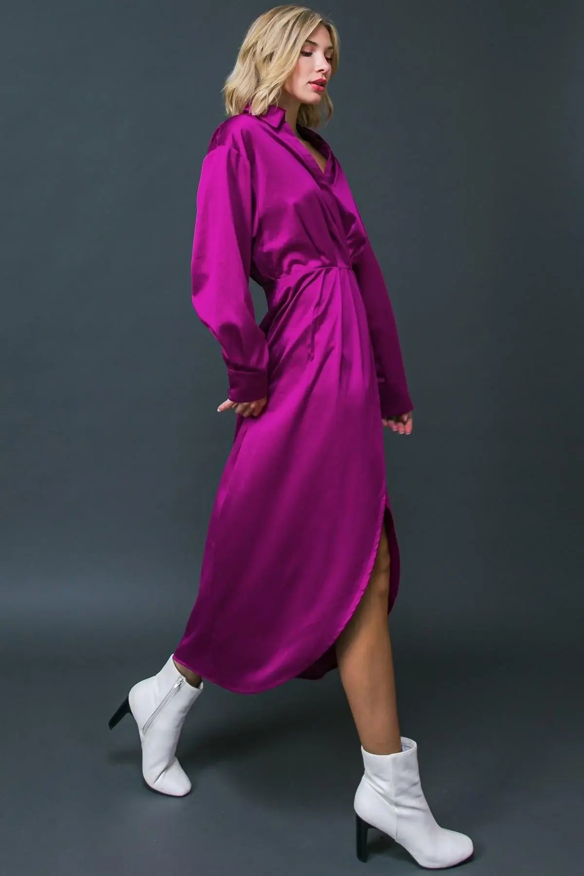 TOO GOOD TO BE TRUE WOVEN MIDI DRESS - Flying Tomato - Flyclothing LLC