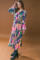 BREATHTAKING MOMENT WOVEN PLISSE MIDI DRESS - Flying Tomato - Flyclothing LLC