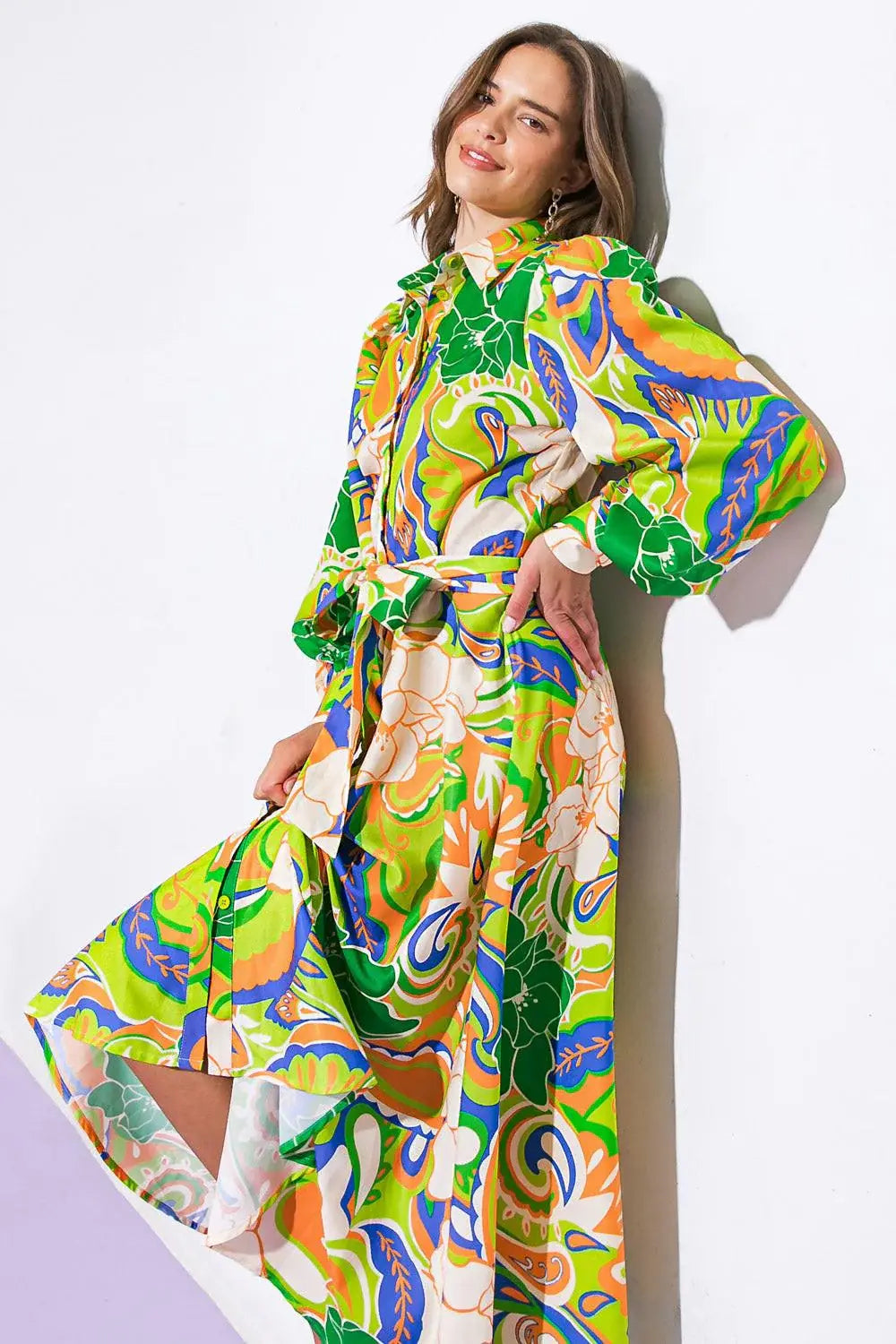 DESIRABLE STYLE WOVEN MIDI DRESS - Flying Tomato - Flyclothing LLC