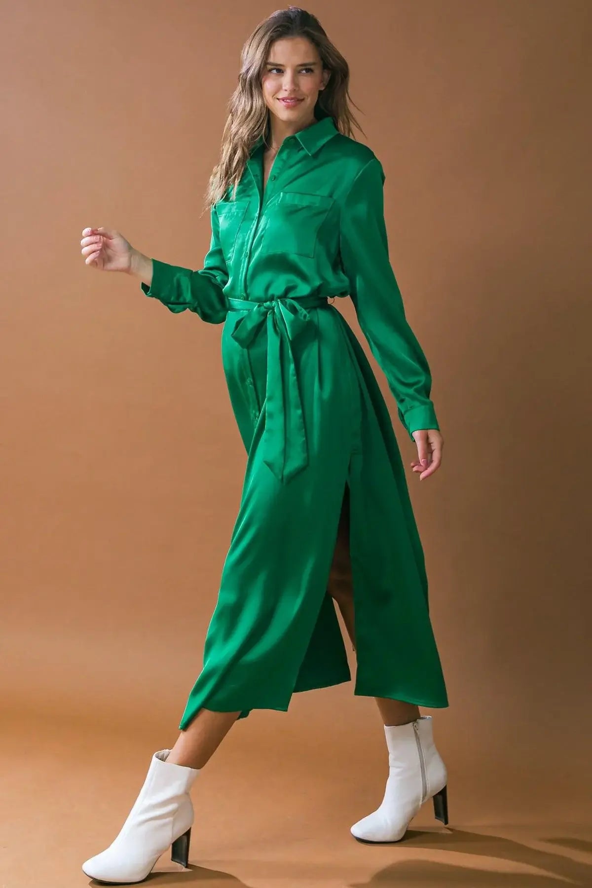 IT'S YOUR PLACE WOVEN MIDI DRESS - Flying Tomato - Flyclothing LLC