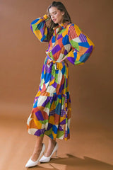 REMARKABLE FLAIR WOVEN MIDI DRESS - Flying Tomato - Flyclothing LLC
