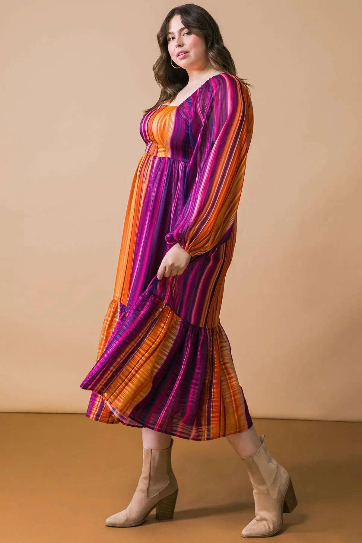 EVERYTHING YOU NEEDED WOVEN MIDI DRESS - Flying Tomato - Flyclothing LLC