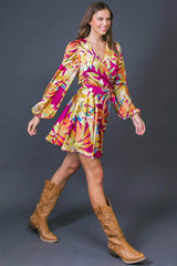 ALL FALL LONG WOVEN MINI DRESS - Flying Tomato - Flyclothing LLC